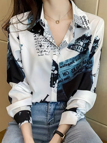 MyWestern Women's Monochrome Vintage Print Shirt My Western